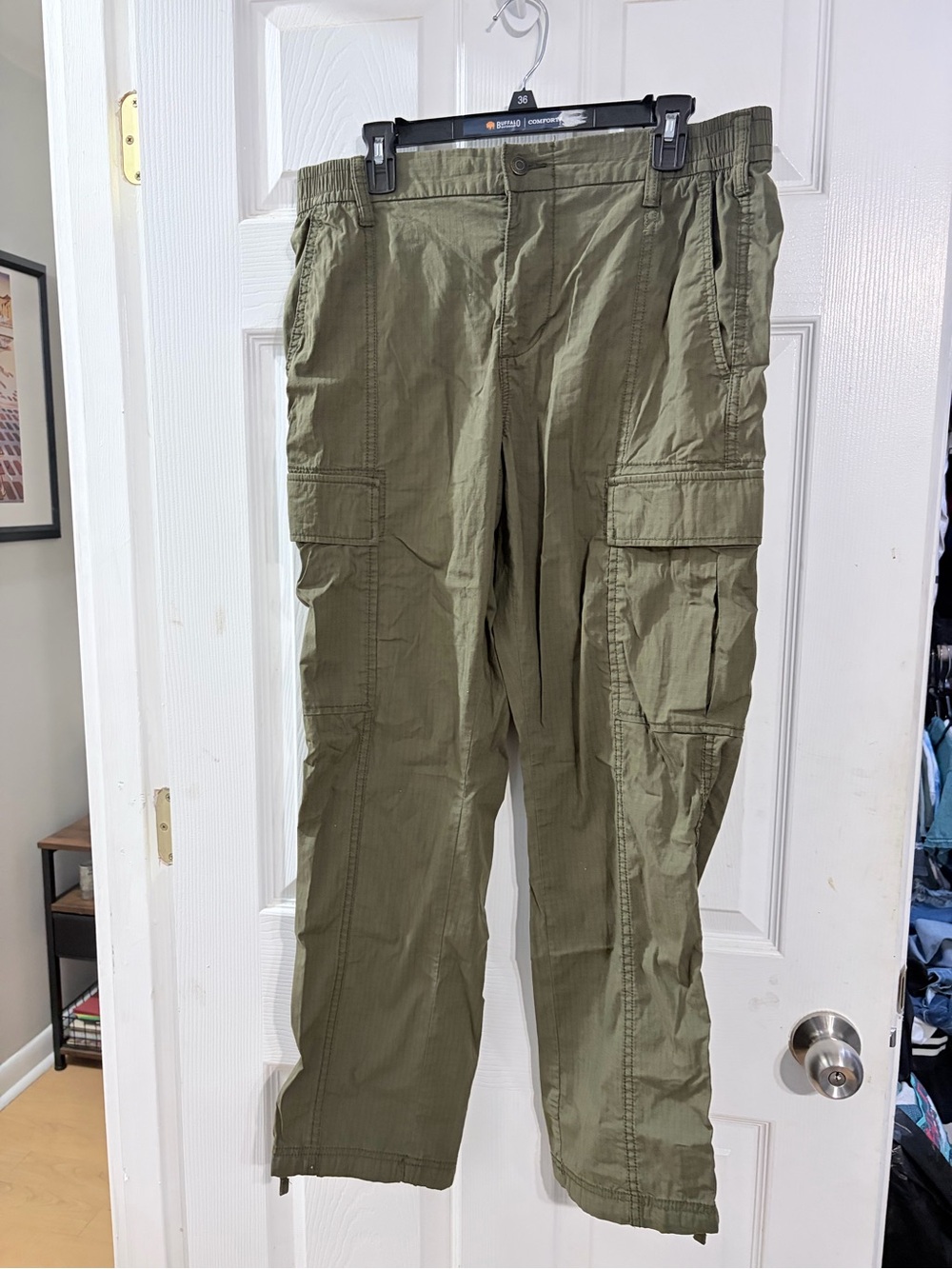 Old Navy Men’s Olive Green Straight Cargo Pants Size L Utility